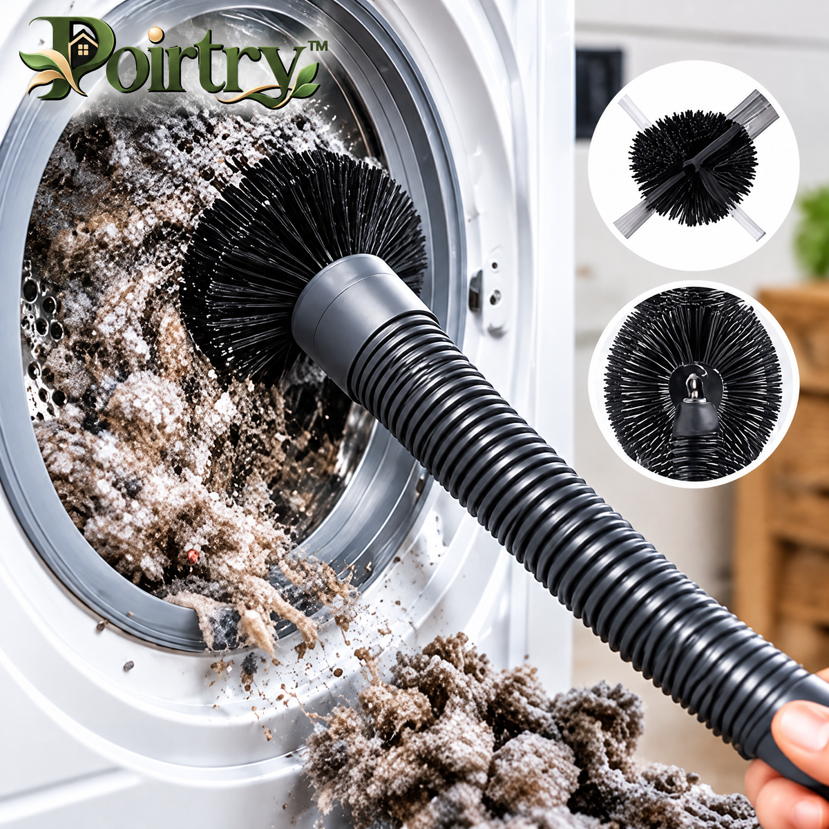 Poirtry™ Flexible Dryer Vent Cleaning Brush – Long-Reach Lint & Dust Removal Tool