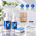 Poirtry™ Tile & Grout Cleaning Kit – Spray Cleaner with Hand Scrubbing Sponge
