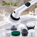 Poirtry™ Rechargeable Handheld Spin Scrubber – Electric Cleaning Brush with Multi-Surface Attachment Set